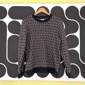 Frank & Oak Wool Navy Crewneck Sweater Men's Large